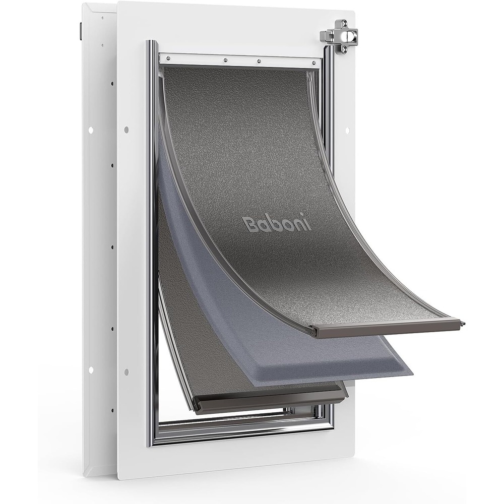 Baboni 3-Flaps Medium Pet‎ Door Steel Frame Telescoping Tunnel for Dogs & Cats